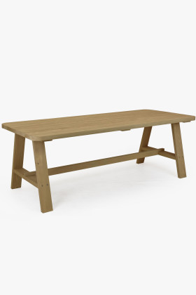 Lucfenyő kerti asztal 200x100 cm szürke időjárásálló felülettel